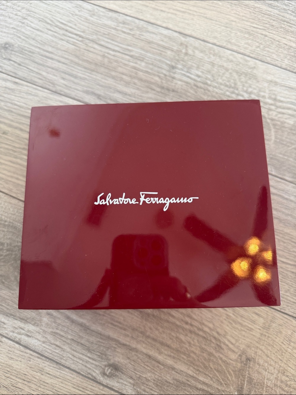 Perfect Salvatore Ferragamo lacquer wood jewelry watch box